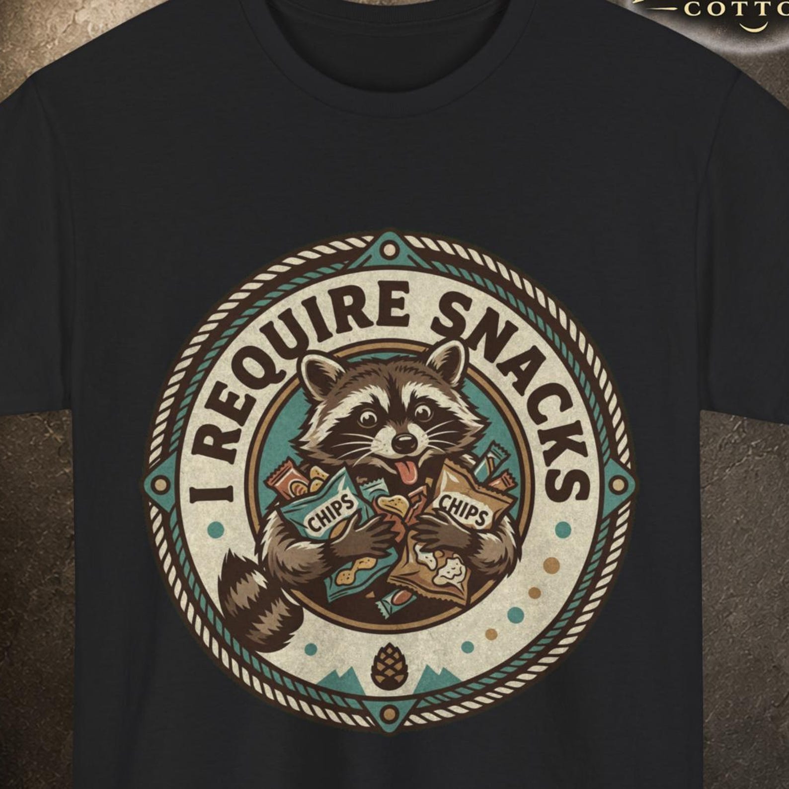I Require Snacks Raccoon Shirt, Funny Feral Goblin Meme Tee, Vintage Woodland Chaos Animal Shirt S