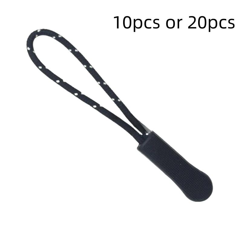 10/20 Stück Reißverschlussanhänger Ziehtab Ende Passend Seilanhänger Ersatzclip Gebrochene Schnalle Fixierer Reißverschlusskordel Lasche Reisetasche Koffer Zelt Rucksack