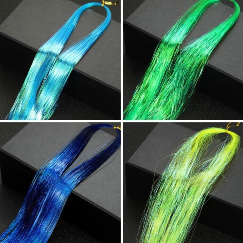 Synthetic Hair Extension Kit Glitter Hair Strands With Secure Clips Natural Shine PET For Long Lasting Wear