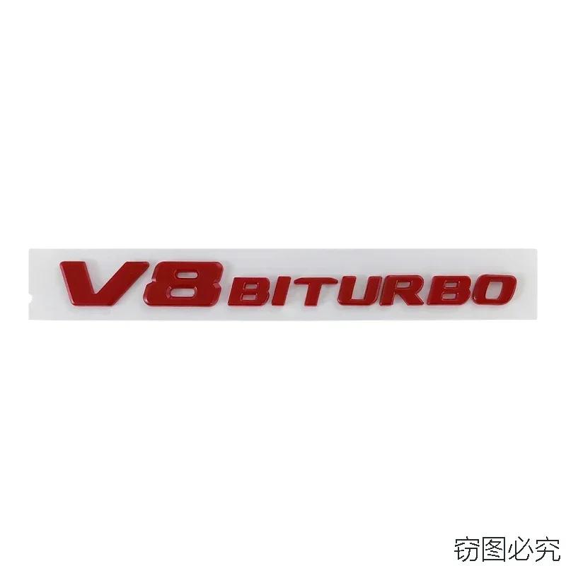ABS V8 BITURBO Badge Decal Car Body Trunk Emblem Letters Sticker for Mercedes Benz W210 W211 W212 W213 GLA GLK ML GL GLC GLE AF1