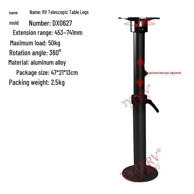 Telescopic Removable Table Legs for RVs and Yachts