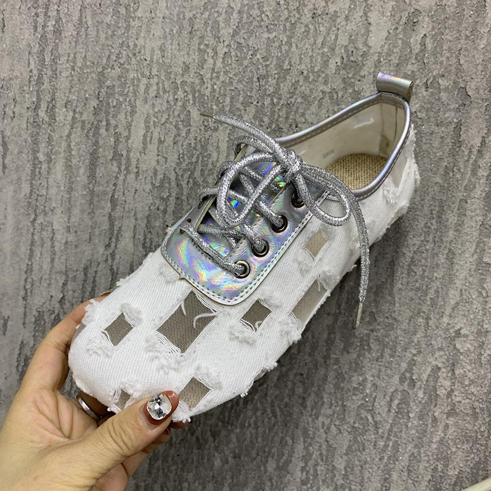 Pantofi de vara pentru femei Pantofi casual respirabili Pantofi mari mari Pantofi cu siret Pantofi de designer