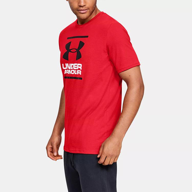 Under Armour Casual Round Neck Sports Breathable Straight T-Shirt Men Tops Red 1326849-602