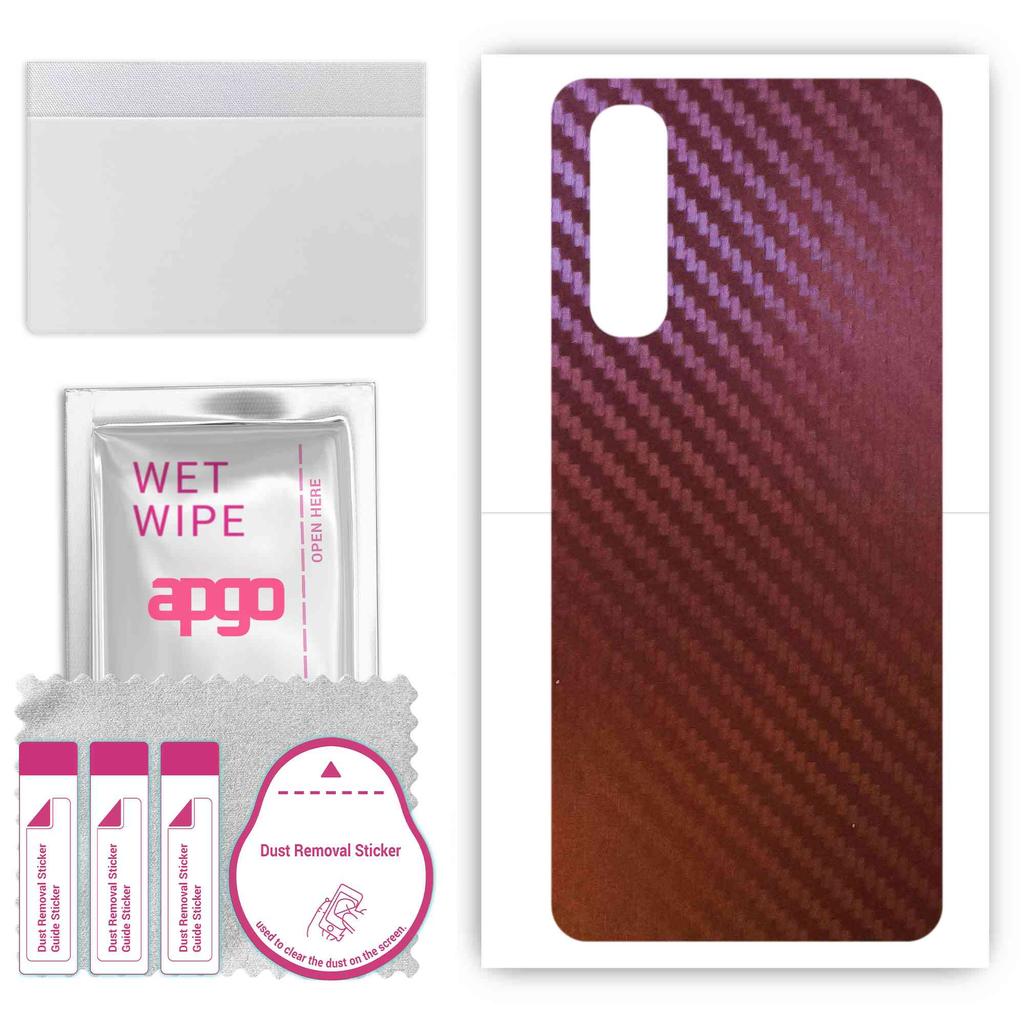 apgo skin sticker film foil vinyl for the BACK compatible with Oppo Reno3 Pro, scratch-resistant, easy to install - Carbon Chameleon CAKA5