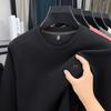 Men's O-Neck Long Sleeve T-Shirt Autumn Solid Print Comfortable Pullover Hoodie Versatile Commute Menswear Top