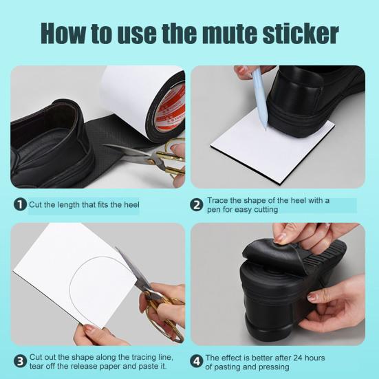 Sole Bottom Protector 6.6 Ft Self-Adhesive Textured Sole Grips Anti-Slip Sole Patch Prevent Wear