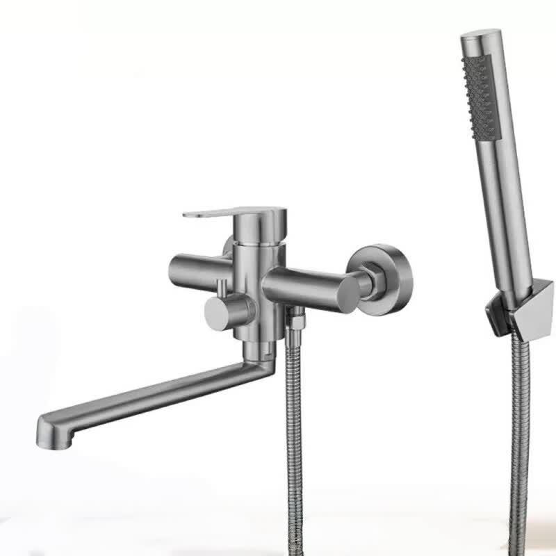 

TLXT Wall-Mounted Kitchen Faucet with Spray Gun & Handheld Shower