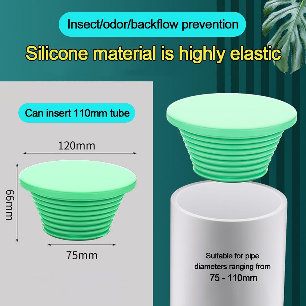 Silicone Sewer Pipe Sealing Ring Conical Shape Anti Odor Floor Drain Stopper Anti-clogging Sewer Seal Water Pipe Plug