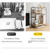 2 Layer Bookshelf Office Simple Desk Cabinet Desktop Arrangement and Storage Iron Art Shelf Student Creative Small Bookshelf New