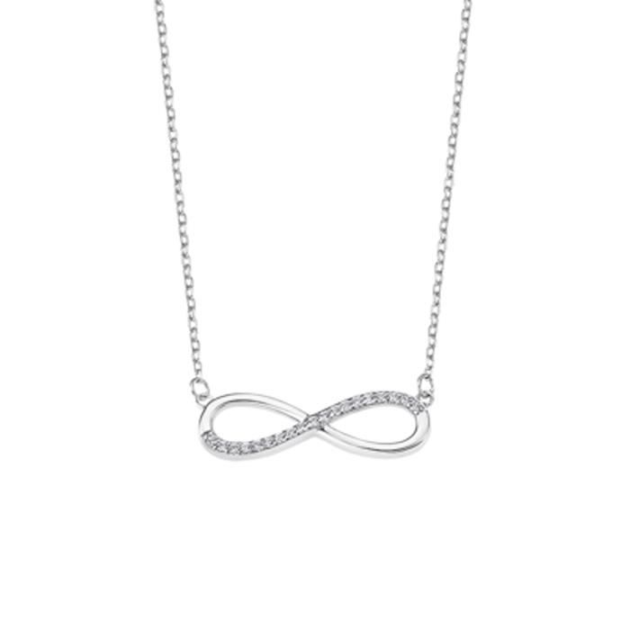 Halskette - Lotus - Unendlichkeitshalskette - Silber 925/1000 - Zirkonia - Frau