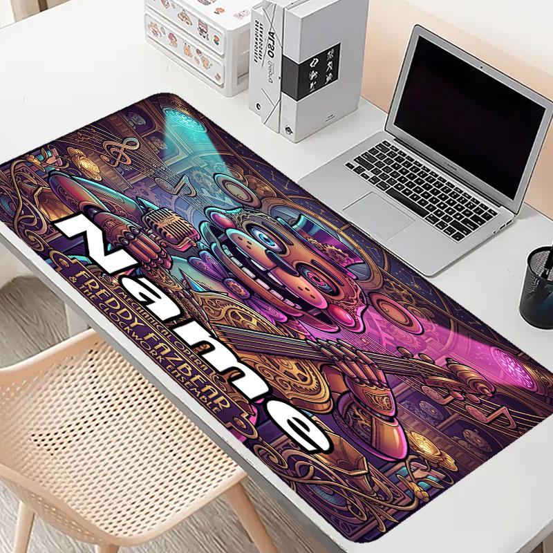 Personalizovaná podložka pod myš s motivem Five Nights at Freddy's a vlastním jménem, Podložka na stůl pro notebook PC, Dekorativní podložka na stůl pro domácnost, Podložka pod klávesnici, Dárek