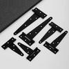 Heavy Duty Door Hinge Extended T-Shape Reinforced Bearing Hinge Rotat 270 Furniture Adjustable Mounting Hardware For Wood Gate