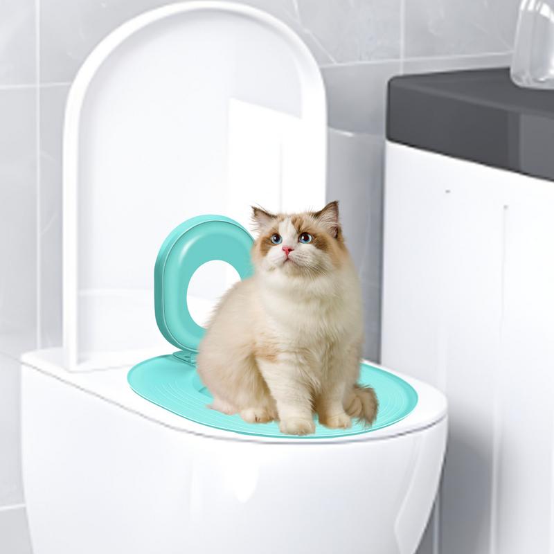 Katzen-Toilettentrainingsset Toilette Katzenklo Trainer Wiederverwendbarer Urinalsitz Töpfchen Katzen-Toilettentrainer Toilette Haustierreinigung Pflege