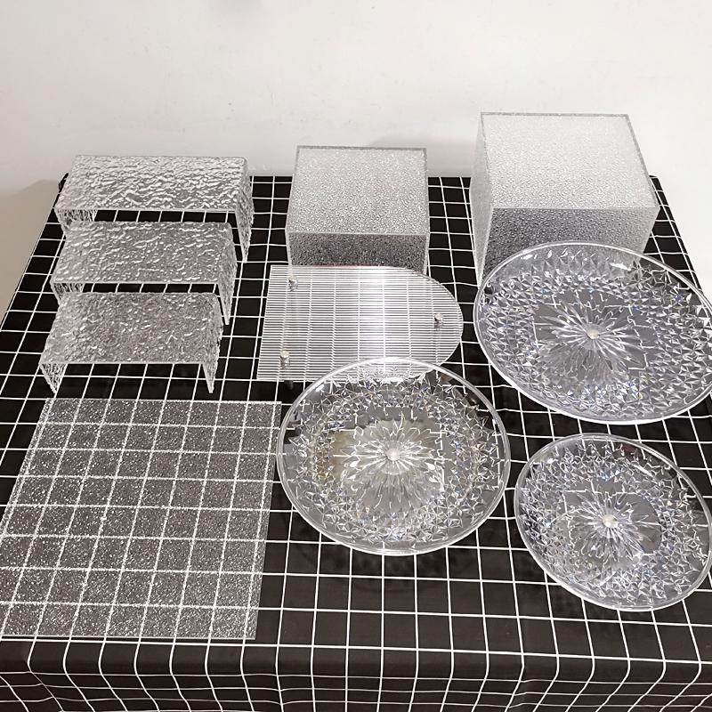 Acrylic Ripple Dessert Display Stand for Weddings and Buffets