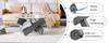 Multi-Color MDF and Glass Round Coffee Table: Creative Cross Gray Support Legs, Simple and Fashionable, 79cm Diameter, 0.8cm Thick Tempered Glass.