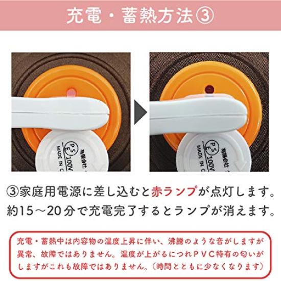 Kosei Hot Water Heat Electric Cold Protection ECO-TANPO Bottle, Rechargeable, Cordless, Storage, Heating, (Brown)