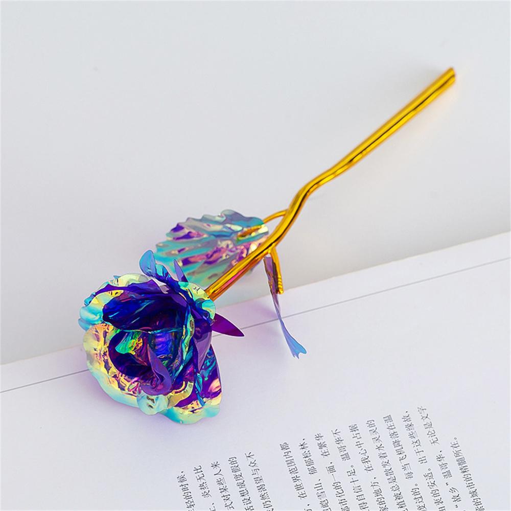 18cm 24k Golden Rose Flower Valentine Day Gift Artificial Roses Foil Rose Flowers Party Wedding Decoration Holiday Present