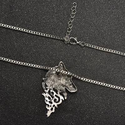 Metal Wolf Head Pendant Vintage Clavicle Chain Korean Style Choker Man Necklace Fashion Jewelry