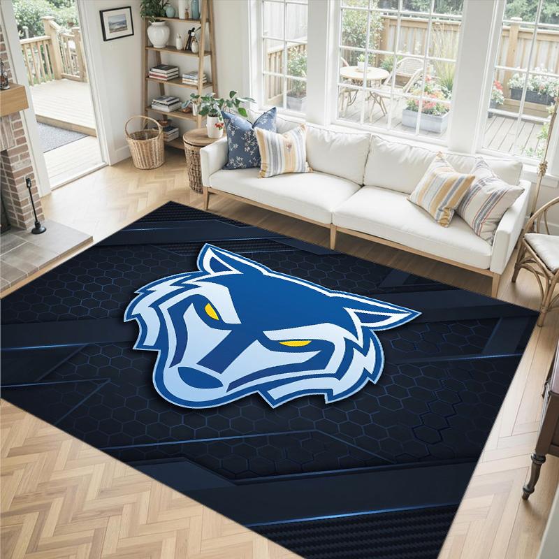 Warrington Wolves Design Crystal Velvet Carpet Cozy Non?Slip Printed Rug For Bedroom Living Room Entrance