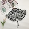 Fashionable versatile shawl double ruffled doll collar festive casual lace-up fake neck women