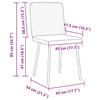 Dining Chairs 2 Pcs Blue Velvet