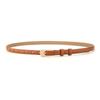 Womens Genuine Leather Slim Waist Belt For Dresses And Shirts With Metal Buckle For Casual Or Office Wear
