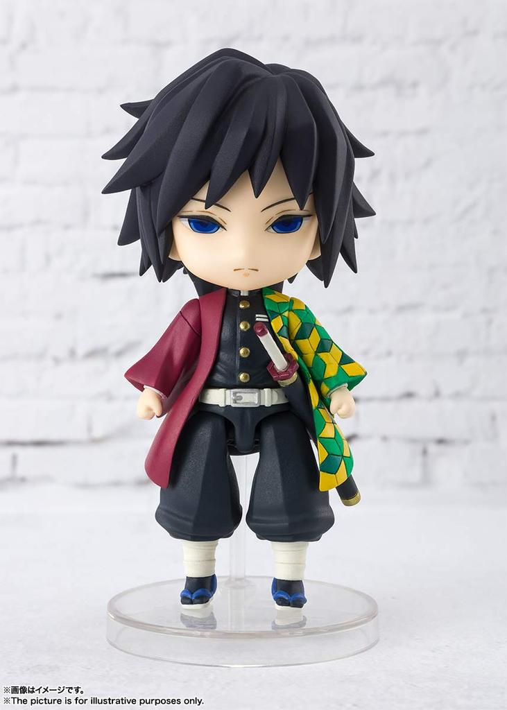 TAMASHII NATIONS Figuarts mini Demon Slayer: Kimetsu no Yaiba Giyu Tomioka, approximately 90mm, PVC/ABS painted action figure