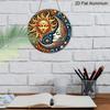 2D Flat, 1pc Fantasy Sun & Moon Metal Aluminum Sign - Mysterious Art Style Aluminum Wall Decor for Garden, Patio, Indoor & Outdoor Use - Celestial
