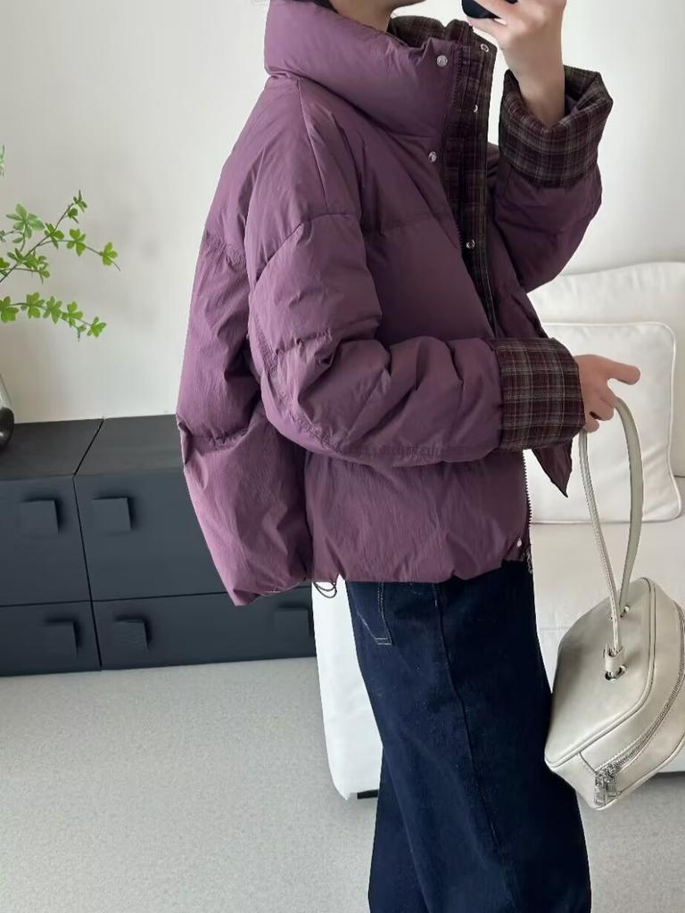 Winter new fashion short down jacket women's casual versatile loose and thin small warm top trendy