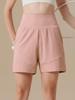 Women's Mid-Length Pink Quick-Dry Yoga & Running Shorts - Plus Size, Breathable & Comfortable