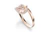 Swarovski Artificial Crystal Rings Women's Rose Gold tone Plated 5569923+5549307+5569924