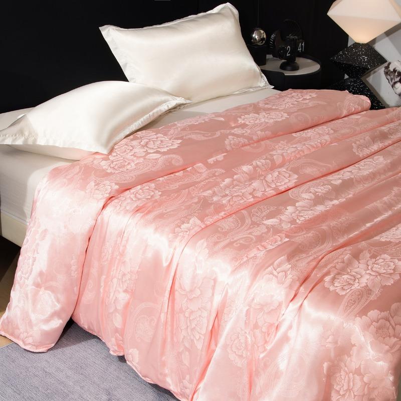 

New Peony Jacquard Winter Quilt Handmade Silk Cotton Spring and Autumn Quilt Available in All Seasons 150x200cm 0.85kg нефритовий