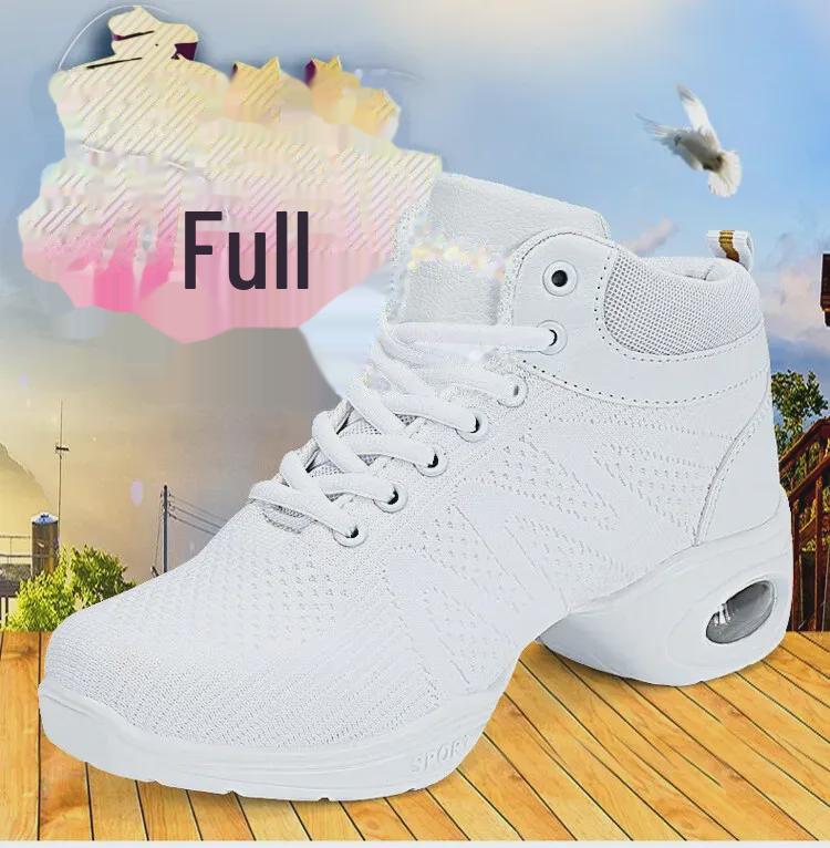 High-Top Mesh Dance Shoes: Soft-Soled, Height-Increasing, Ideal for Square, Jazz, and Modern Dance. Suitable for Adults. Perfect for Autumn.