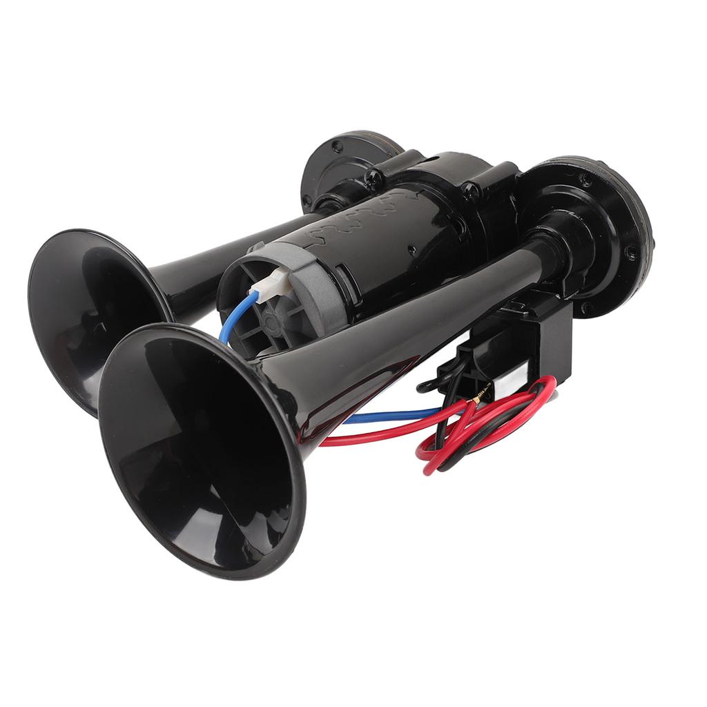 DC24V 130dB Dual Trumpet Horn Loud Sound Sturdy Easy Installation Dual Trumpet Air Horn for Truck Car Train Van Yacht