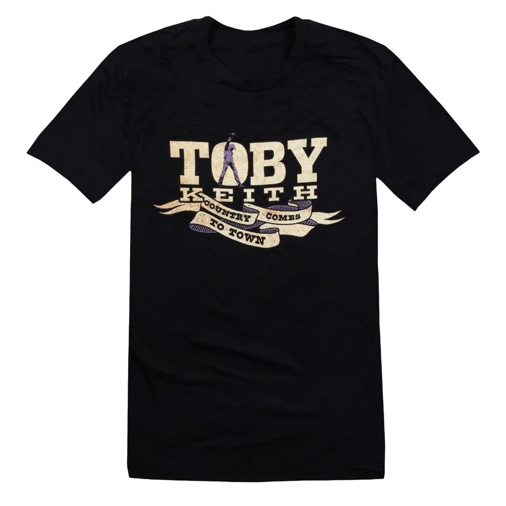 Toby Keith Country Comes To Town Shirt Black Cotton All size R40 Unisex T-Shirt XXL