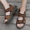 E-commerce 2025 Summer First Layer Cowhide Sandals Men's Outdoor Casual Beach Shoes