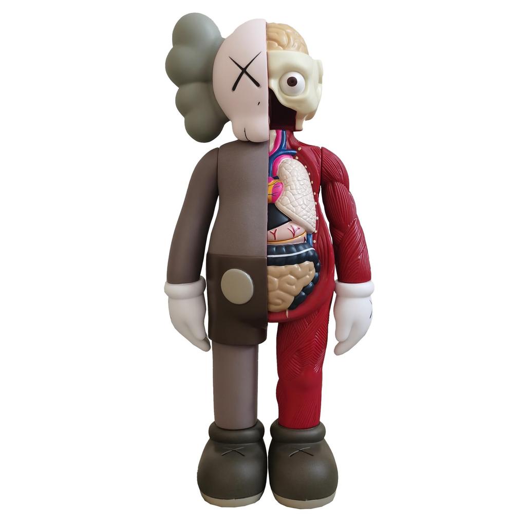 Kaws Semi-Dissected Bear Figure Ornament - Trendy Decorative Toy for Living Room Collection Gift