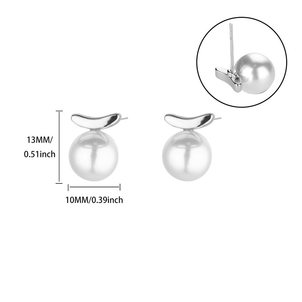 Titanium Steel Stud Earrings Female Pearl Flower Light Luxury High-end Sense Niche Temperament Non-fading Earrings Versatile Earrings