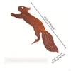 Acrylic Canine Ornament RustBrown Finish Flat Sign Cutout Tail