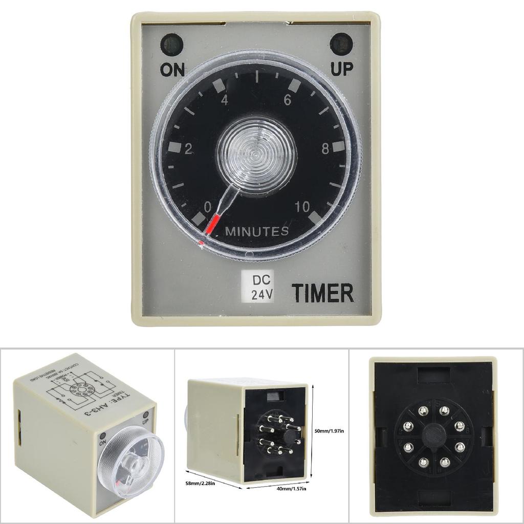 AH33 Timer Relay Electronic Type Adjustable Release Delay Type Relay 8 Pins 10Min(24V)