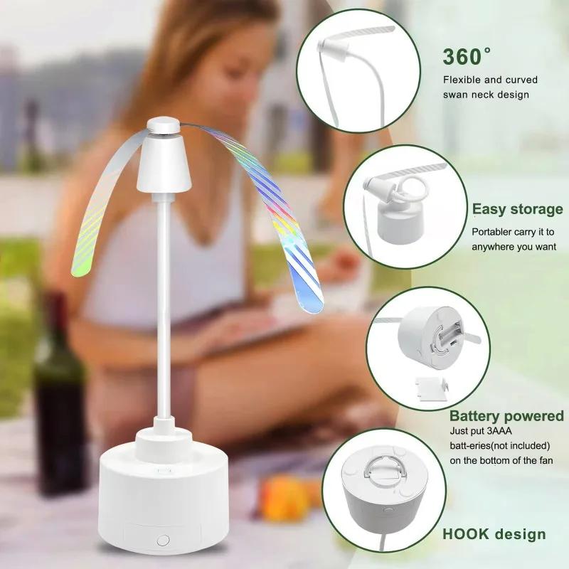 Safe Mosquito Repellent Fan LED Light Cooling Blower Non Toxic Protection for Stroller Nursery Outdoor Travel Family Essential