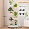 Wrought Iron Multi-Layer Tall Indoor Flower Stand for Living Room or Balcony