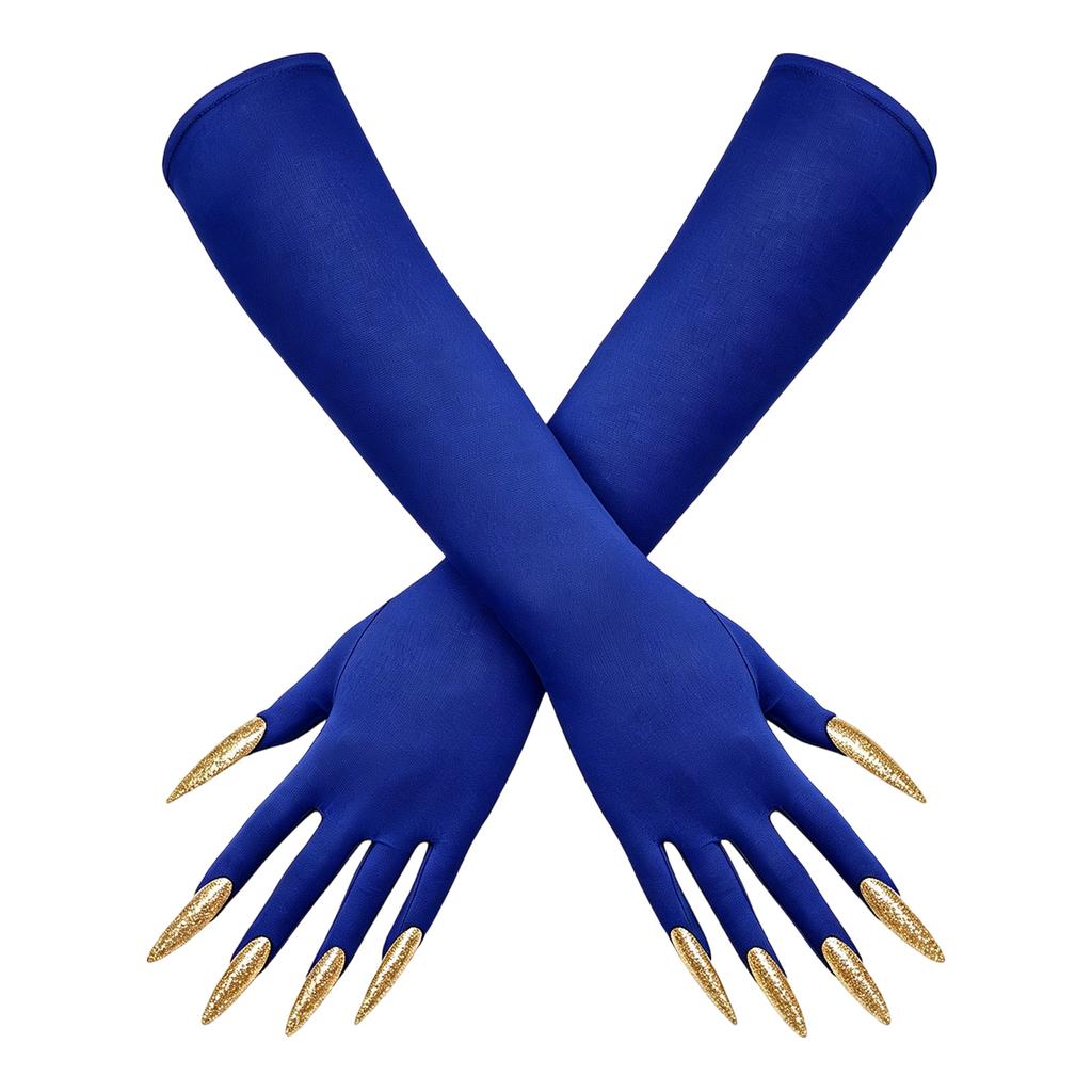Halloween Long Nail Gloves for Women Witch Costume Party Accessories