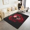 Erosebridal Fish Hunting Area Rug 3x5,Vintage American Flag Non Slip Indoor Floor Mat,Fishing Rod Bass Fishing Carpet for Dining Room Under