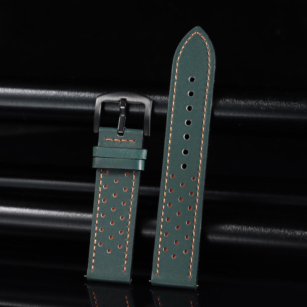 20mm 22mm Vintage Calfskin Strap Men Women Universal Cowhide WatchBand Breathable Bracelet Sport Wristbelt Accessory for Seiko