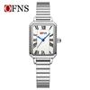 OFNS Women's Retro Roman Numeral Quartz Watch - Square Waterproof Wristwatch for Female Students