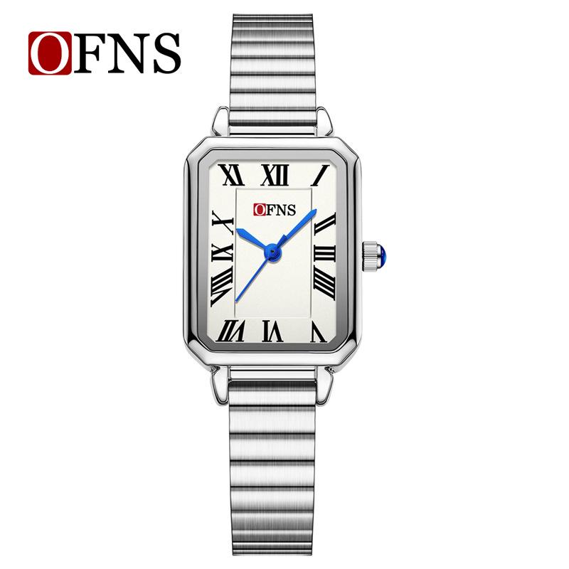 OFNS Women's Retro Roman Numeral Quartz Watch - Square Waterproof Wristwatch for Female Students