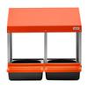 Chicken Nesting Boxes, 2 Compartments, Easy Egg Collection, Wall Mount, Easy to Assemble, Galvanized Steel and High-Strength Plastic, Roll Away