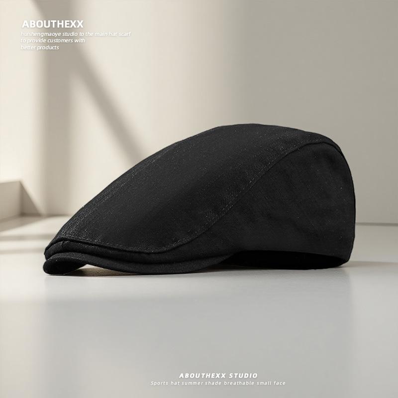 

Японские ретро кепки для мужчин и женщин Новые кепки газетчика с утиным козырьком Кепки с большой головой, чтобы подчеркнуть лицо Маленькие кепки Бейли в тренде M（56-58cm）