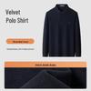 Montagut Men's Lamb Wool Tencel Blend Long Sleeve Polo Shirt